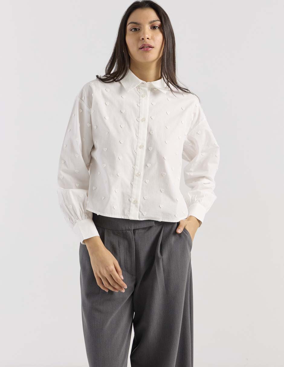 Blusa camisera manga larga para mujer 1