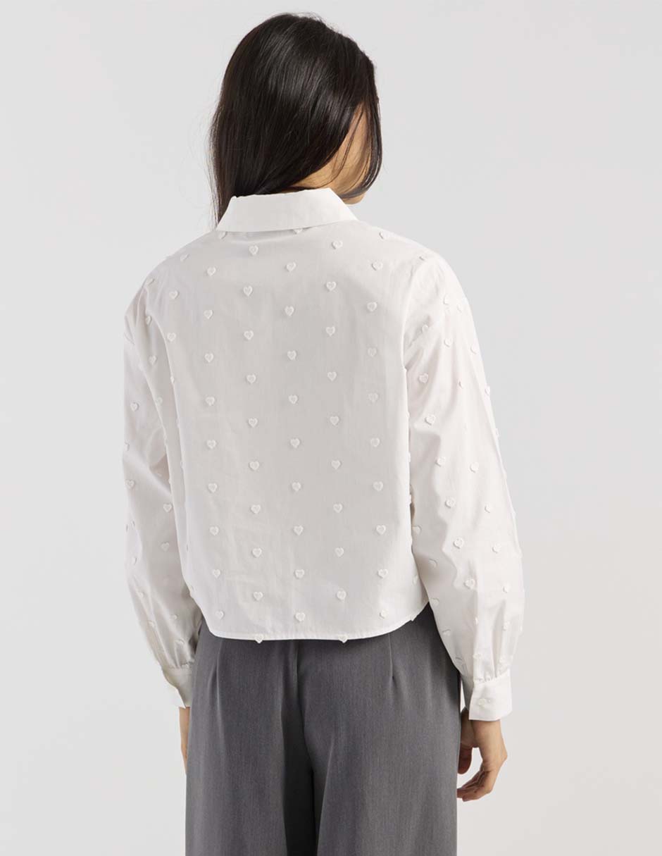 Blusa camisera manga larga para mujer 5