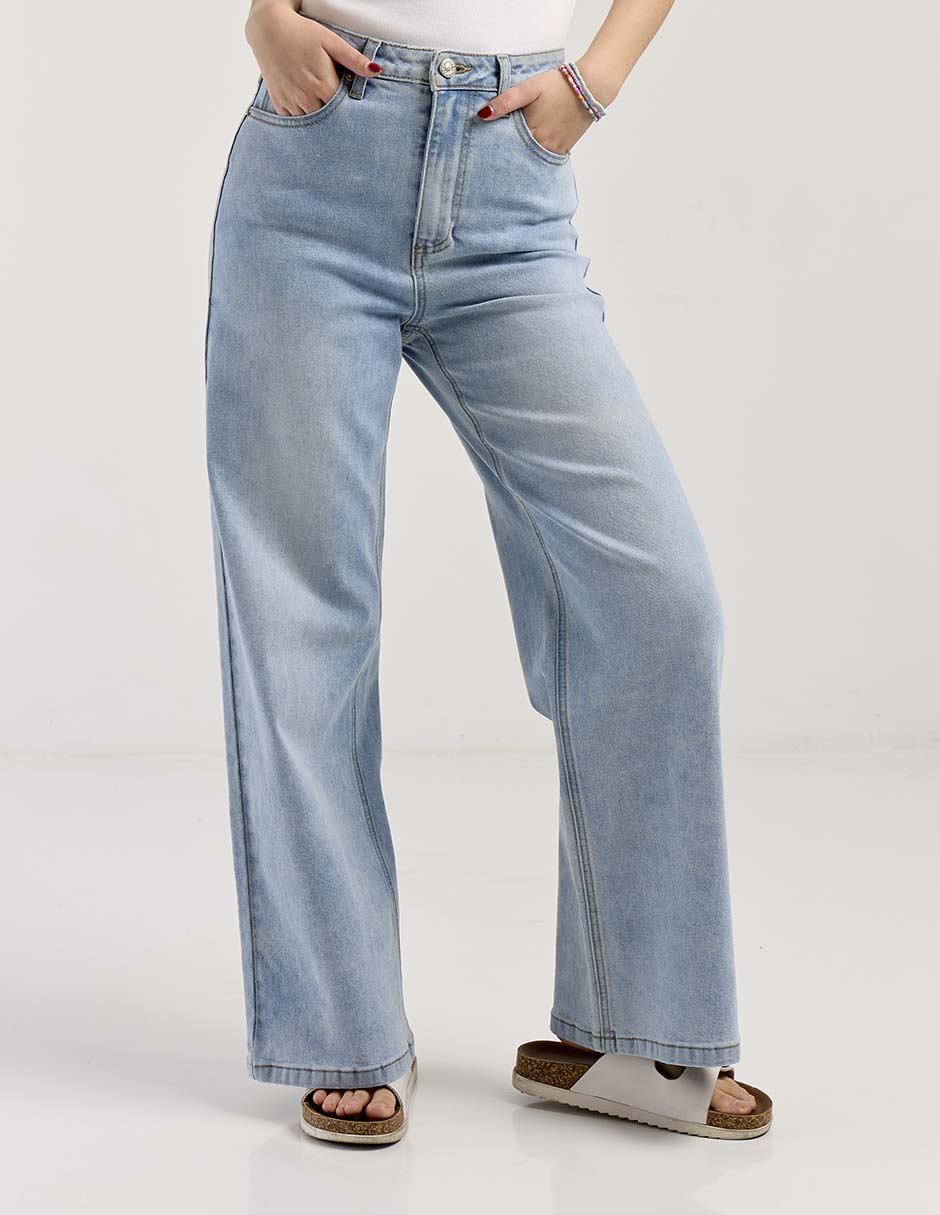 Jeans relaxed straight para mujer 1