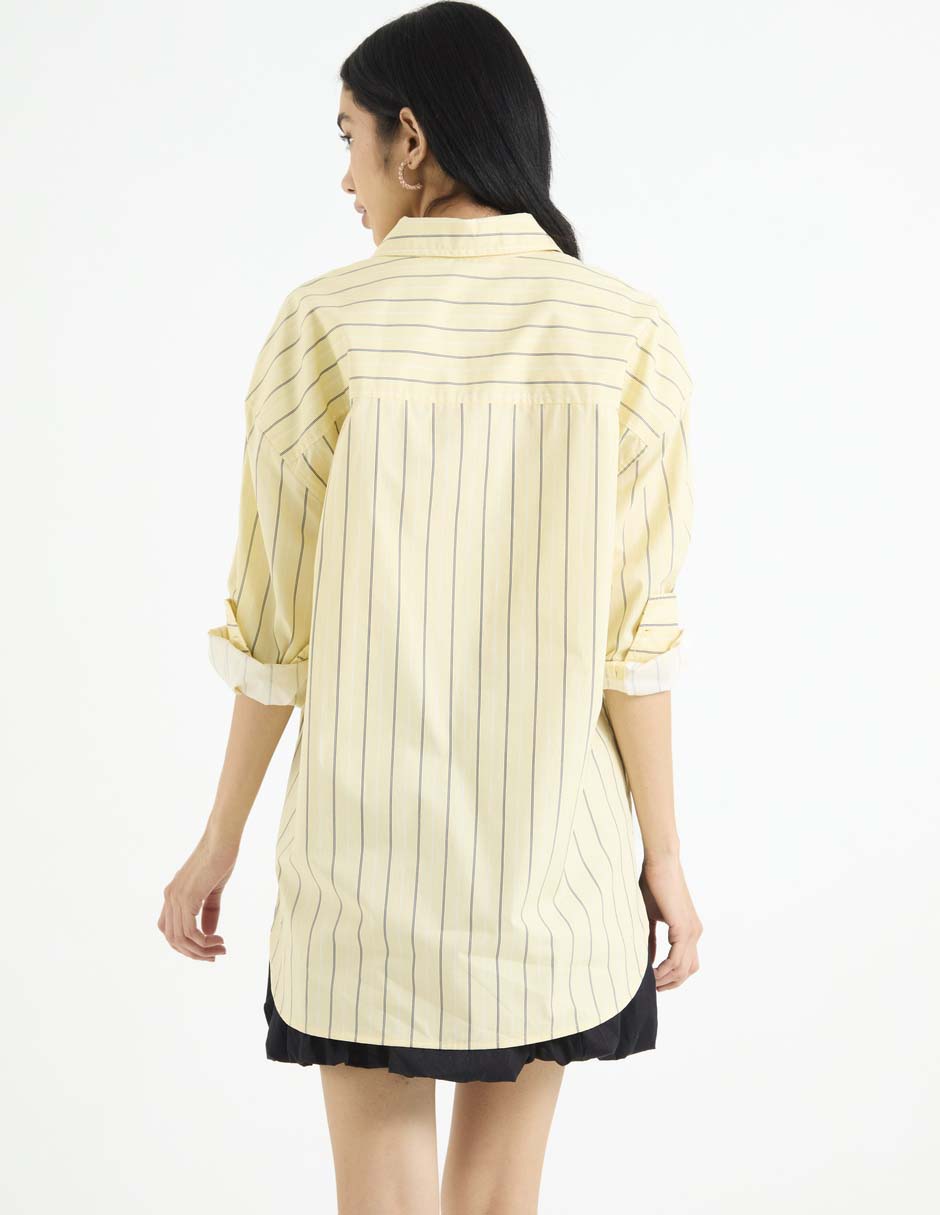 Blusa camisera That's It manga larga para mujer