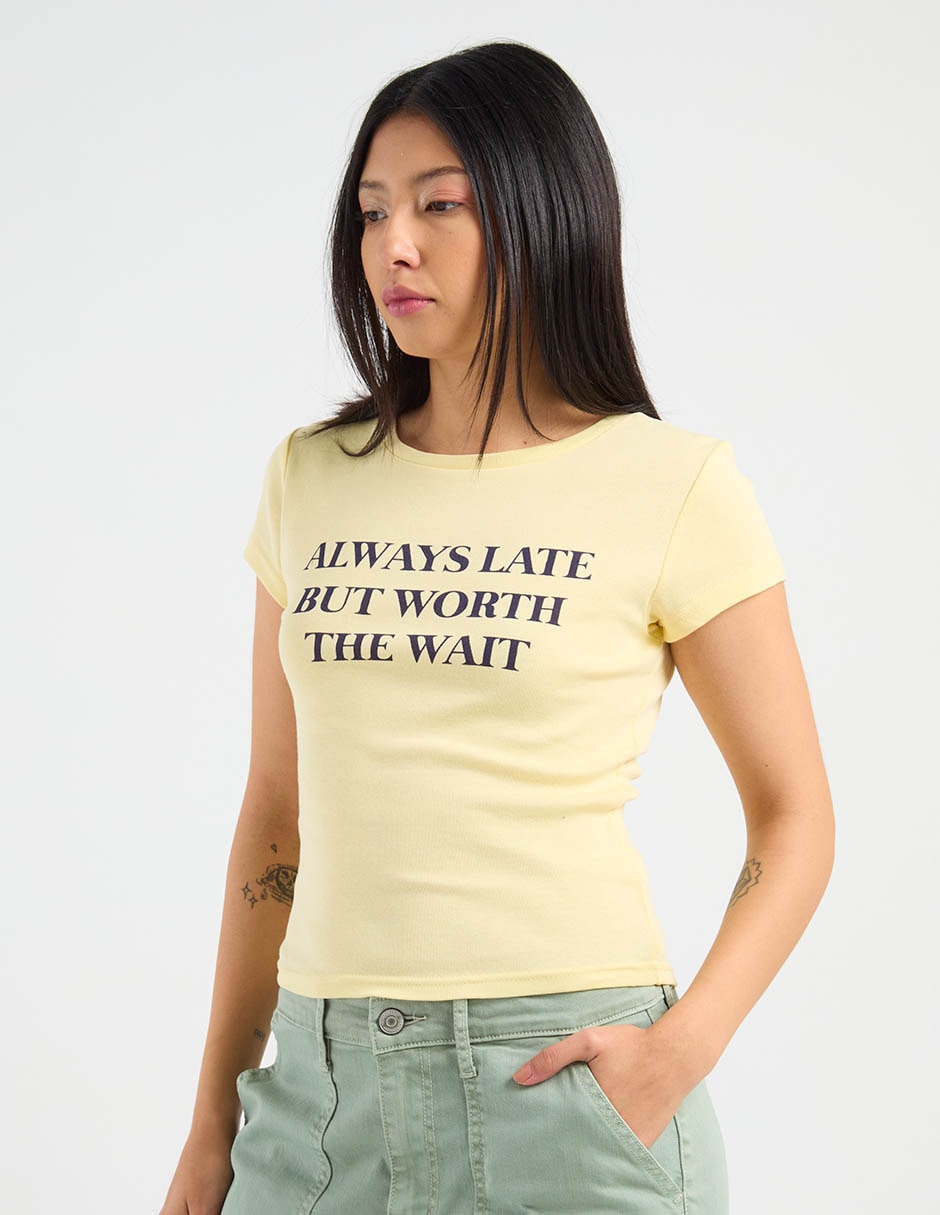 Playera manga corta cuello redondo mujer 5