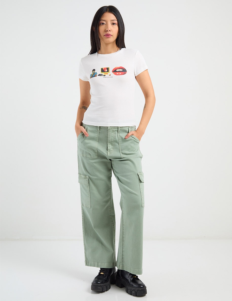 Playera manga corta cuello redondo para mujer 8