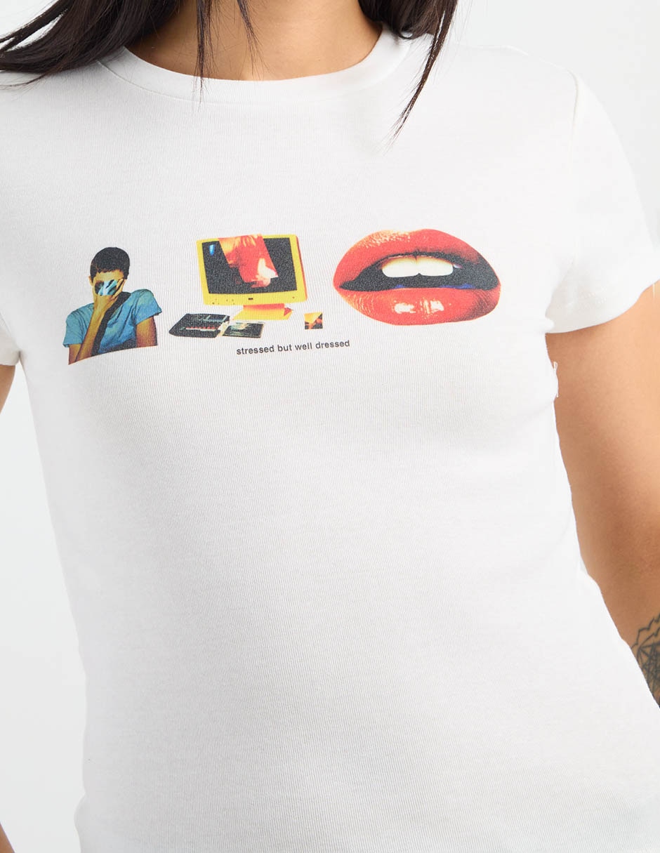 Playera manga corta cuello redondo para mujer 9