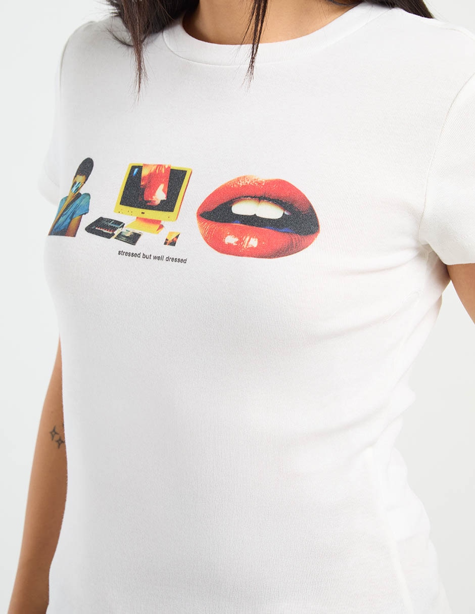 Playera manga corta cuello redondo para mujer 10