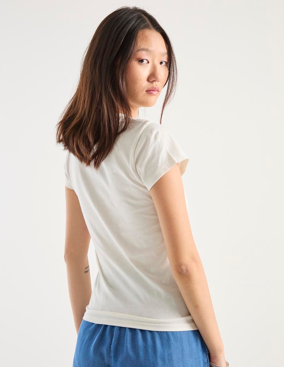 Playera manga corta cuello redondo para mujer 5
