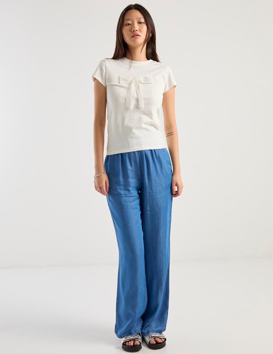 Playera manga corta cuello redondo para mujer 6