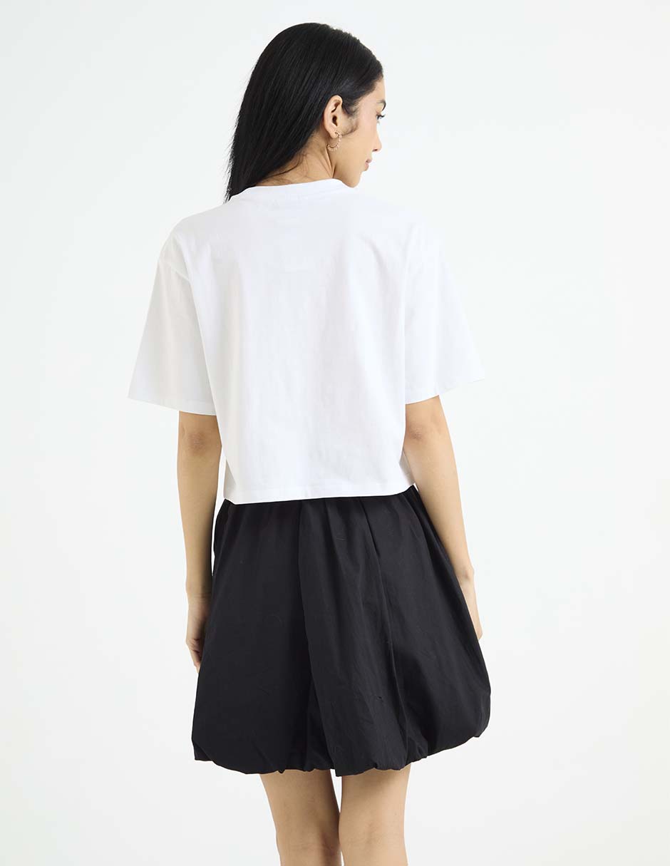 Playera manga corta cuello redondo para mujer 5