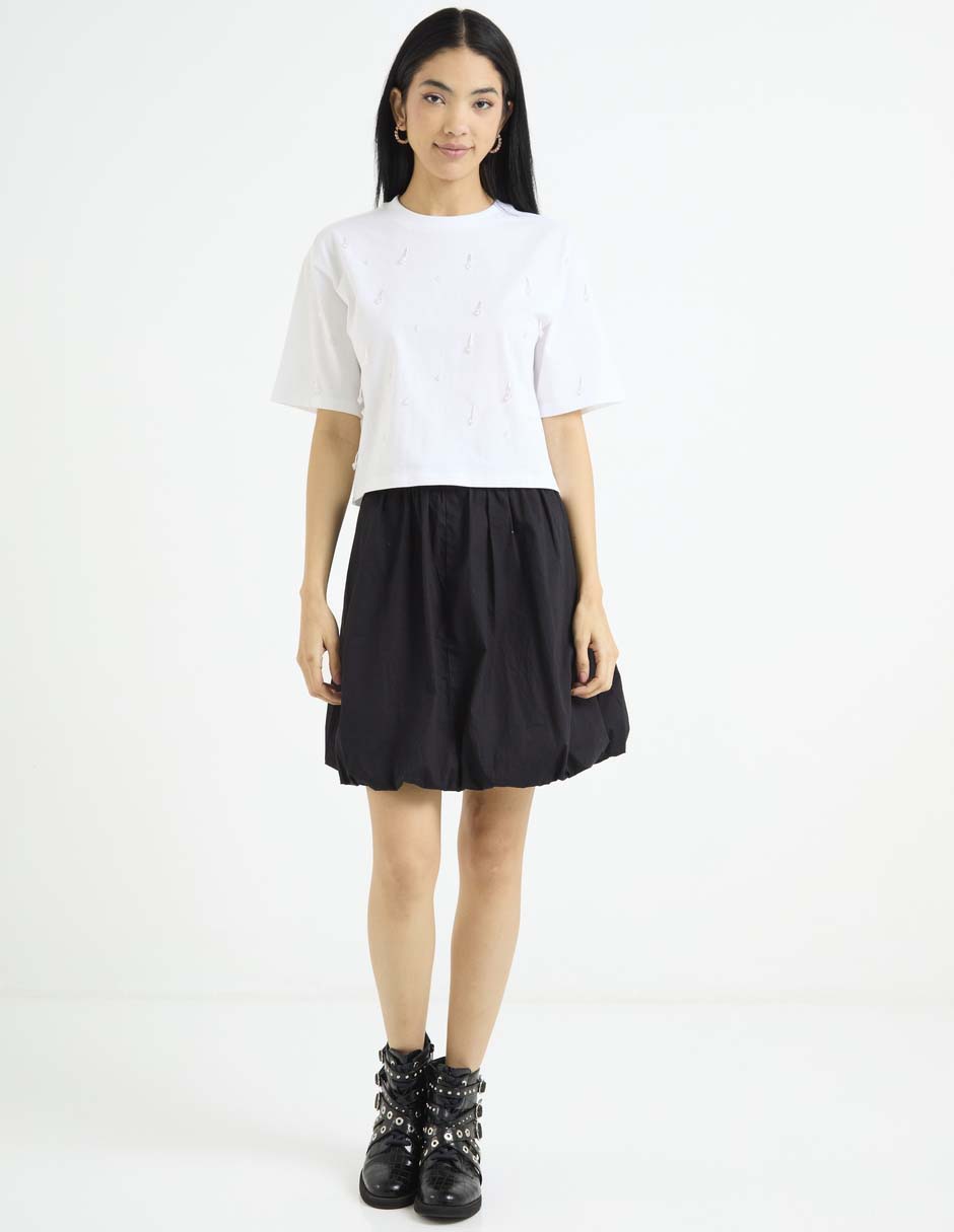 Playera manga corta cuello redondo para mujer 6