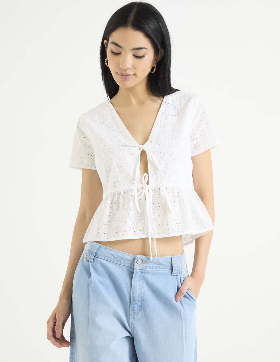 Blusa manga corta para mujer 1
