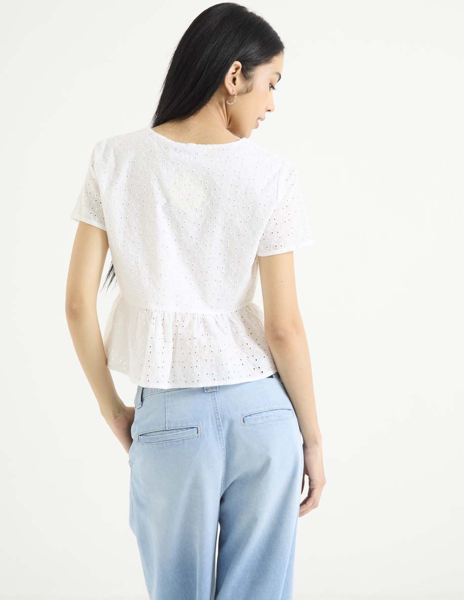 Blusa manga corta para mujer 5