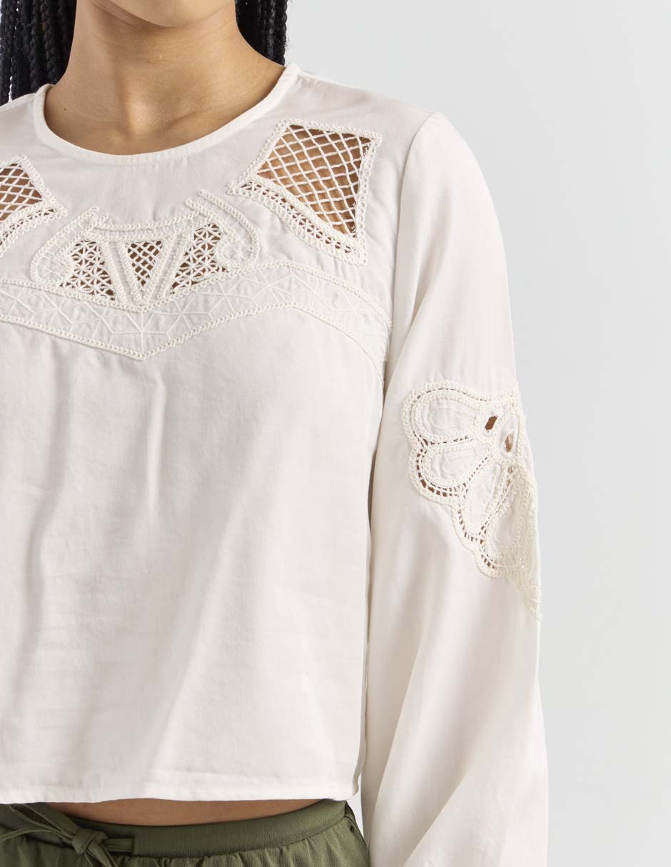 Blusa manga larga para mujer 7