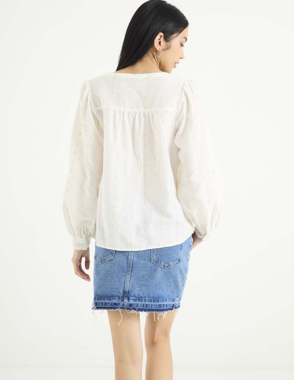 Blusa manga larga para mujer 6