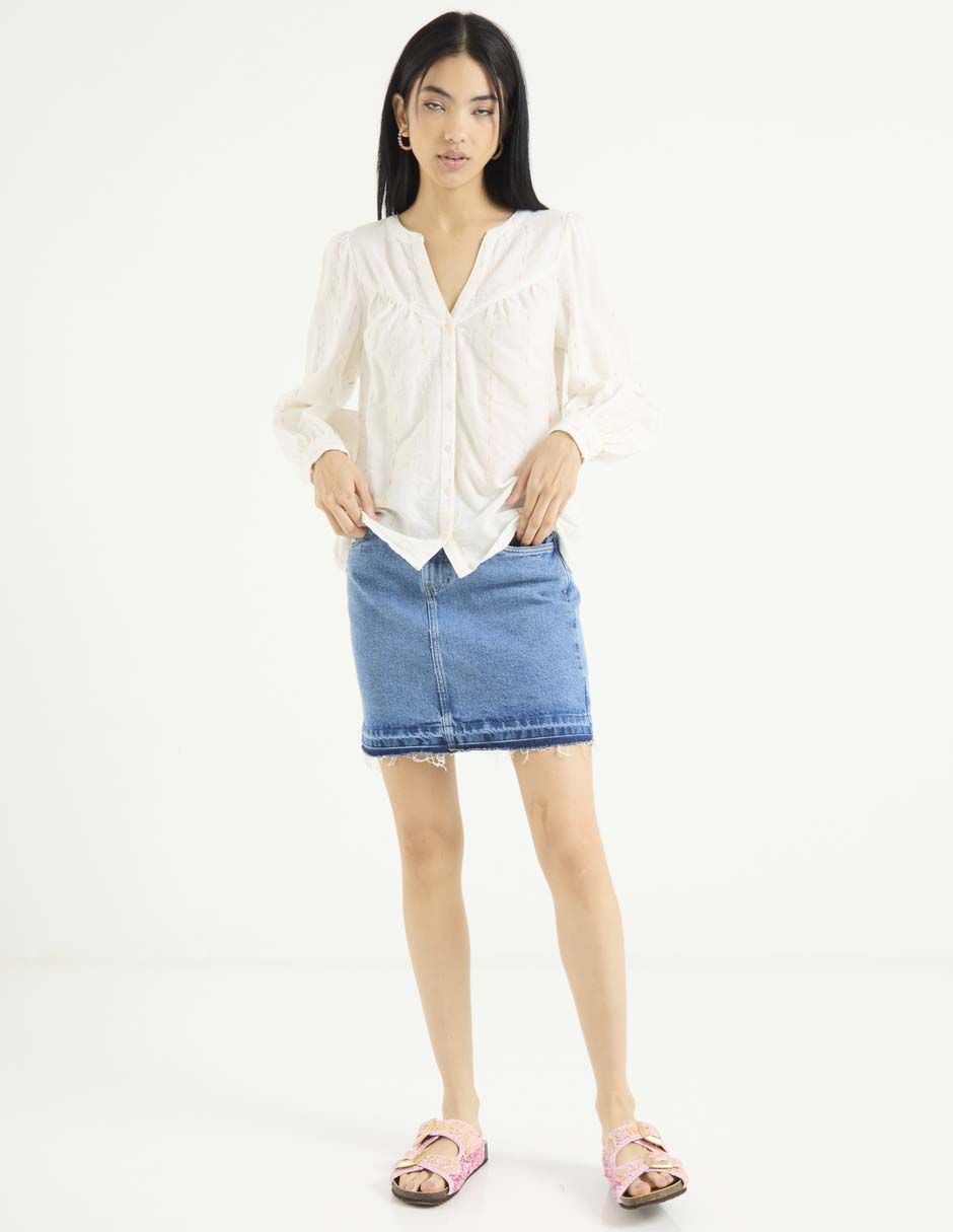 Blusa manga larga para mujer 7