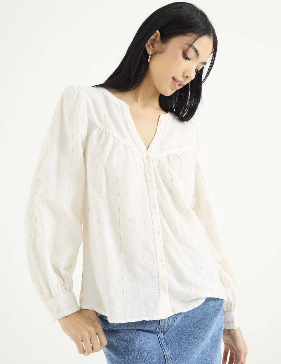 Blusa manga larga para mujer 8