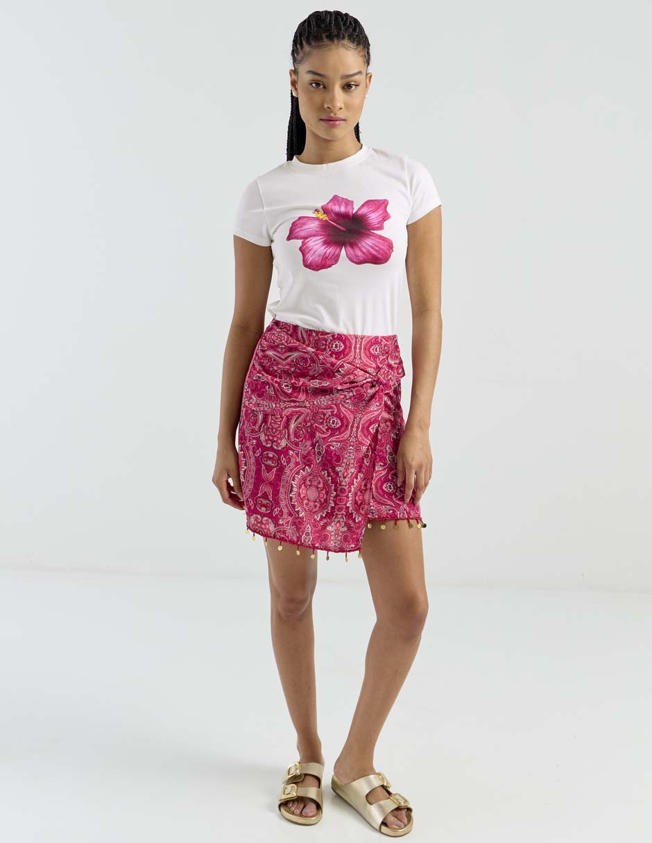 Playera manga corta cuello redondo para mujer 7