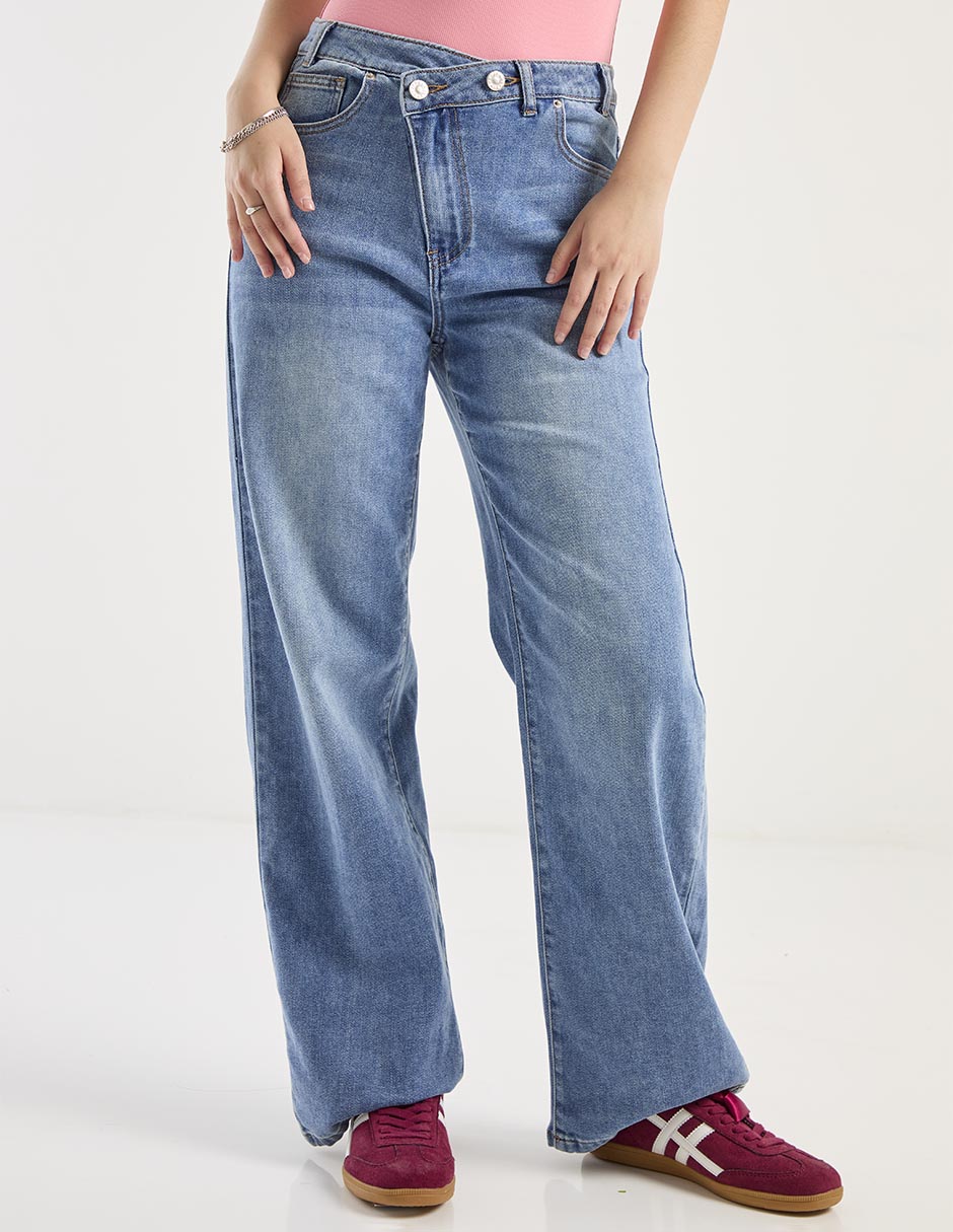 Jeans relaxed straight para mujer 1