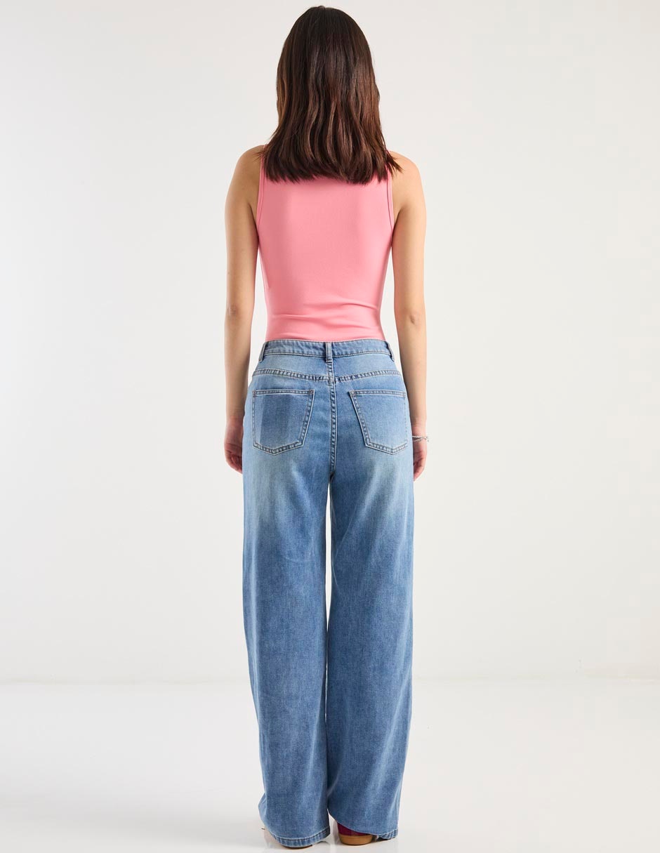 Jeans relaxed straight para mujer 5