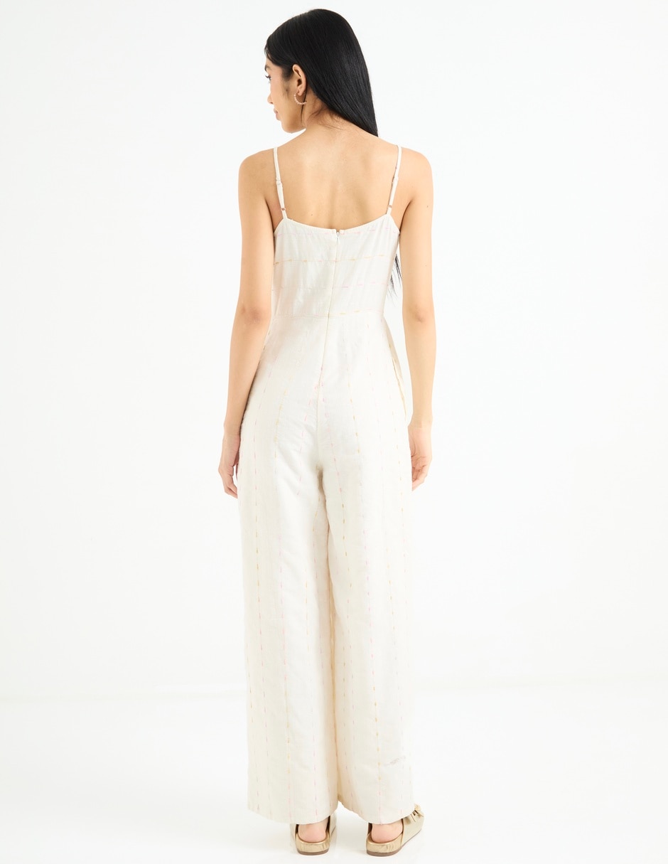 Jumpsuit estampado a rayas para mujer 5