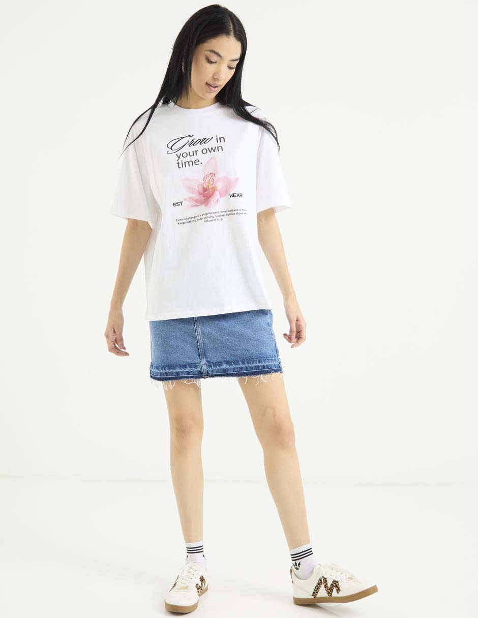 Playera manga corta That's It cuello redondo para mujer