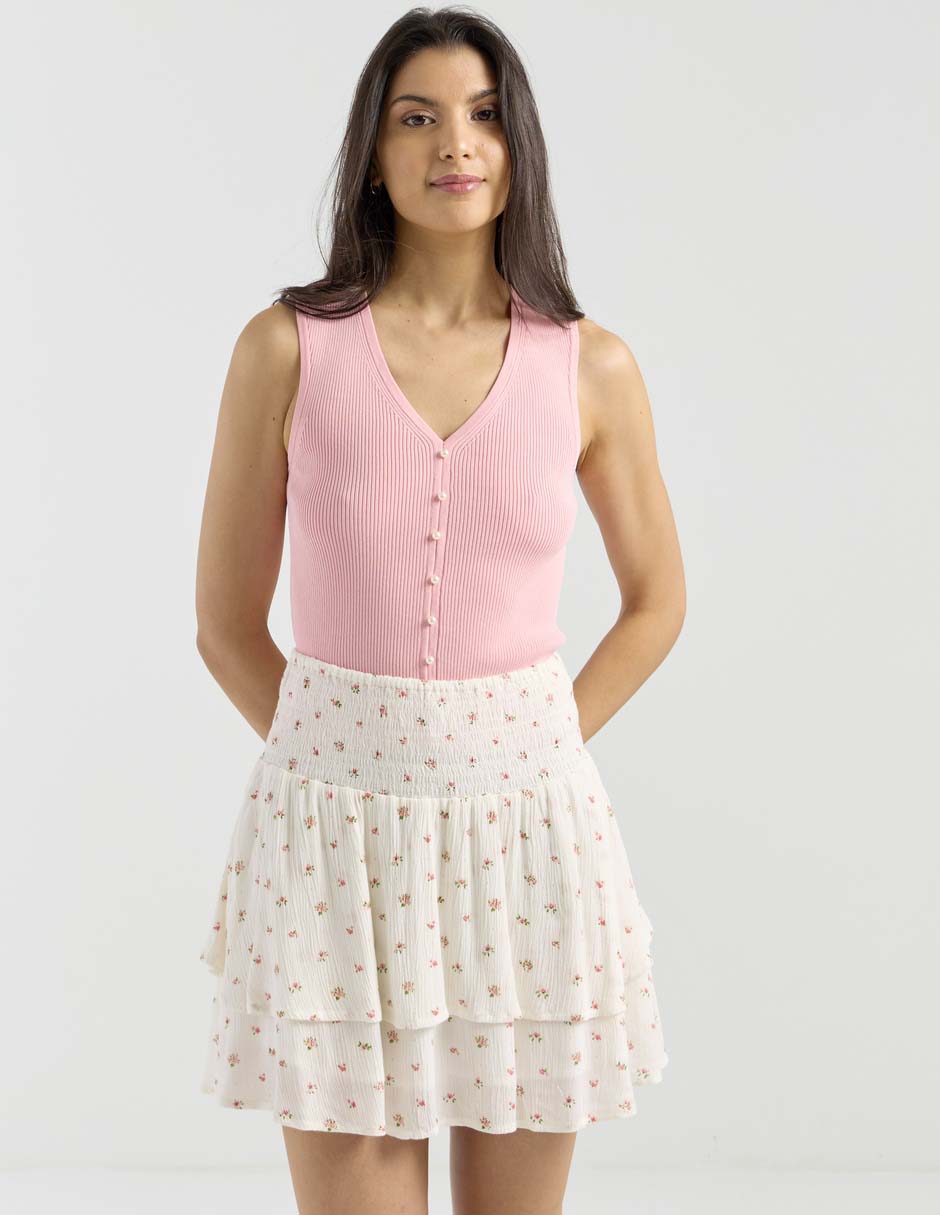 Falda mini a la cintura 1