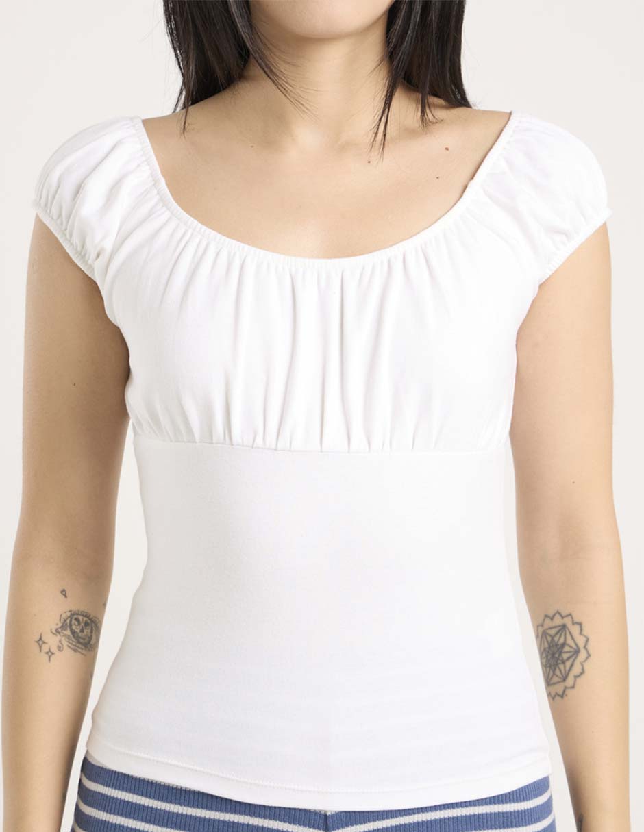 Blusa manga corta para mujer 5