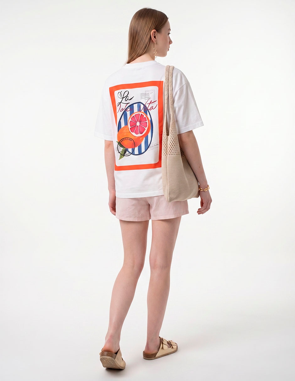 Playera manga corta That's It cuello redondo para mujer