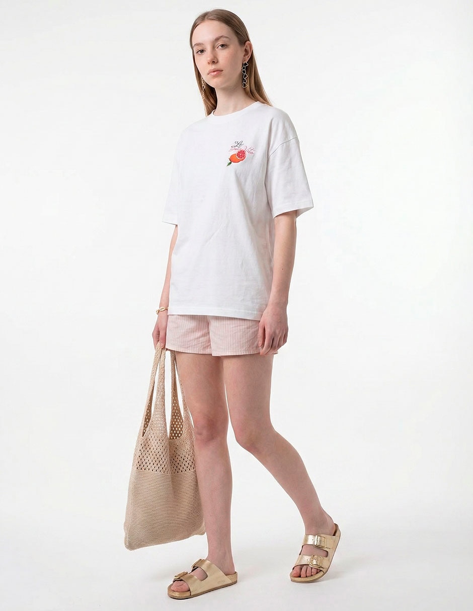 Playera manga corta That's It cuello redondo para mujer