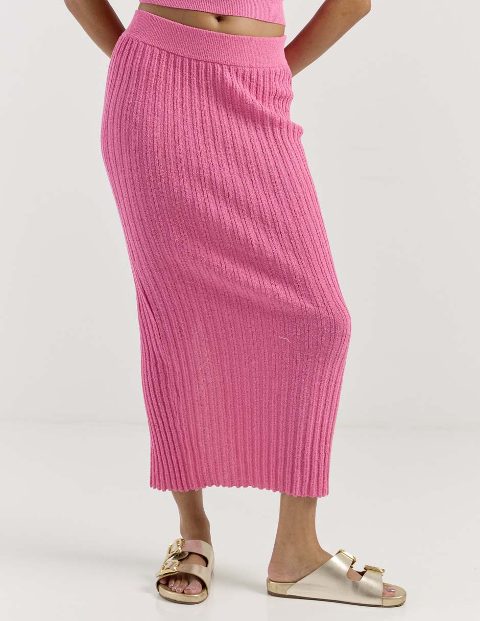 Falda midi a la cintura Falda midi a la cintura