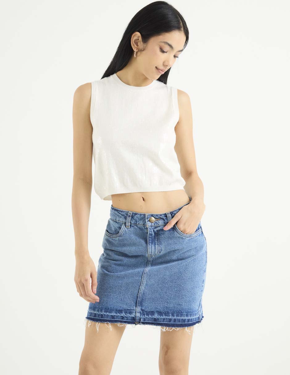 Top cuello redondo Top cuello redondo