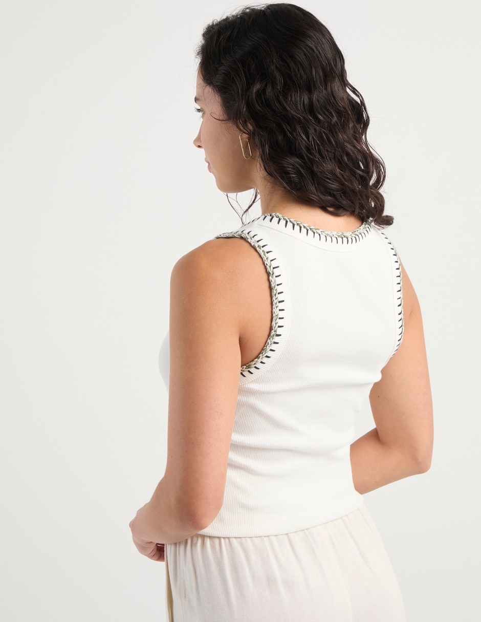 Top cuello redondo tirante ancho 6