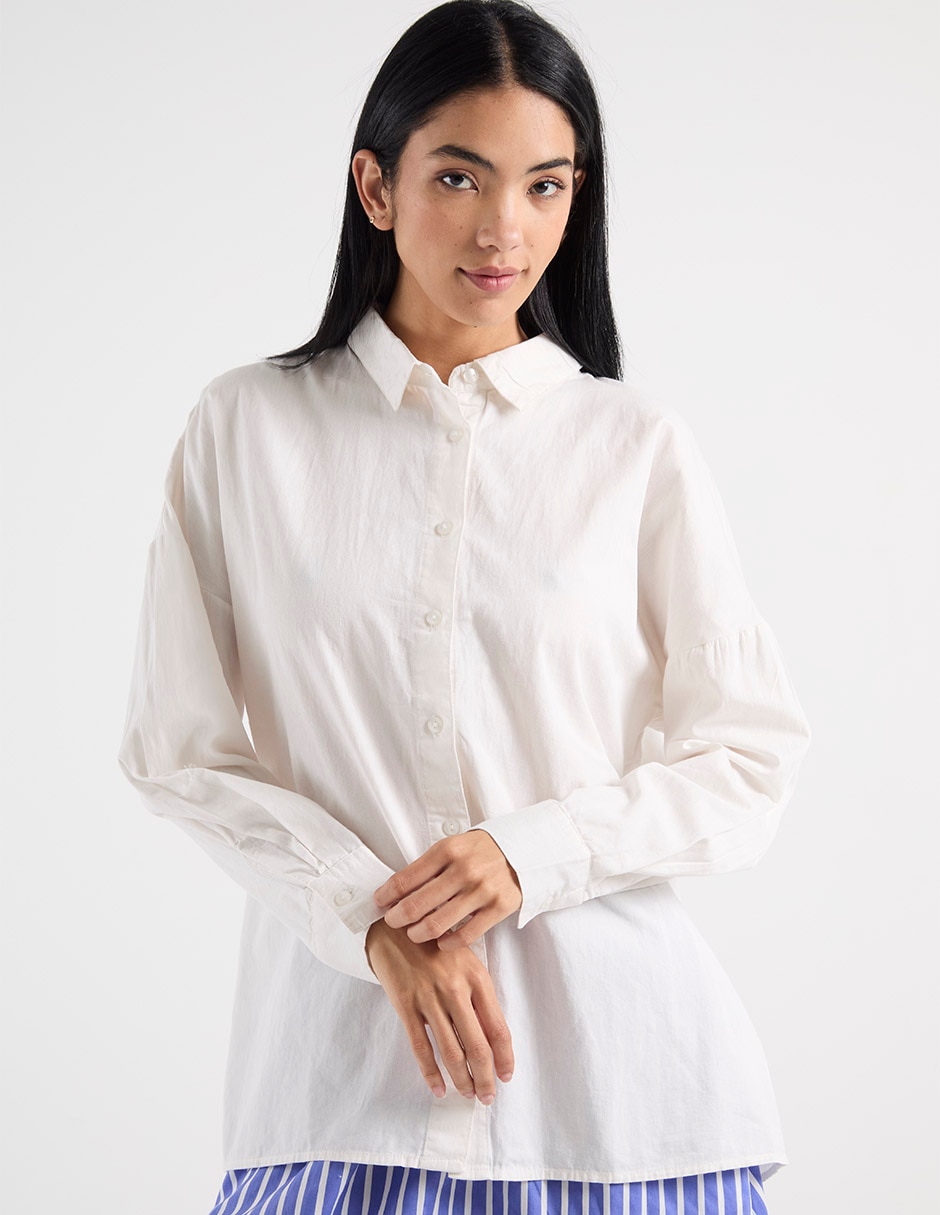 Blusa manga larga para mujer