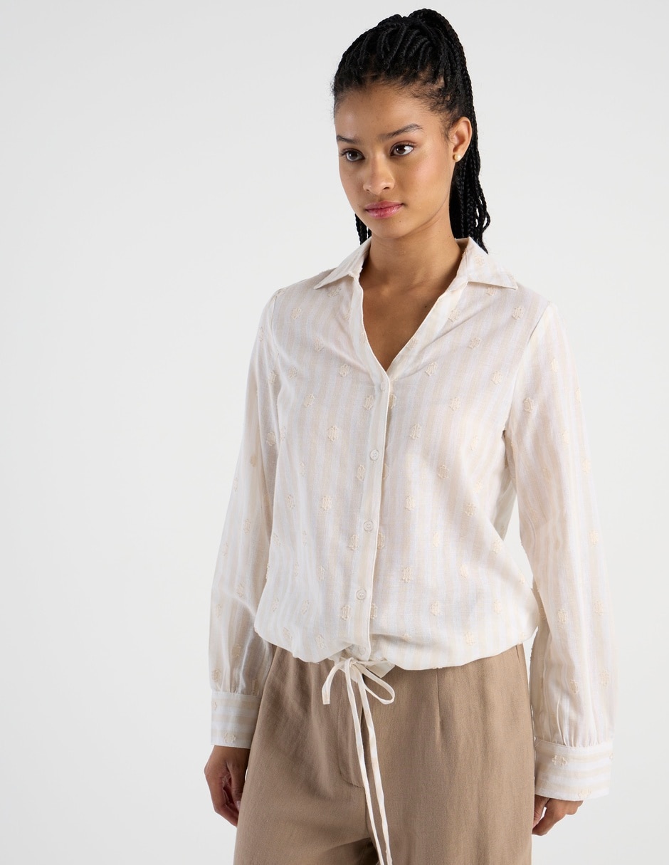 Blusa manga larga para mujer