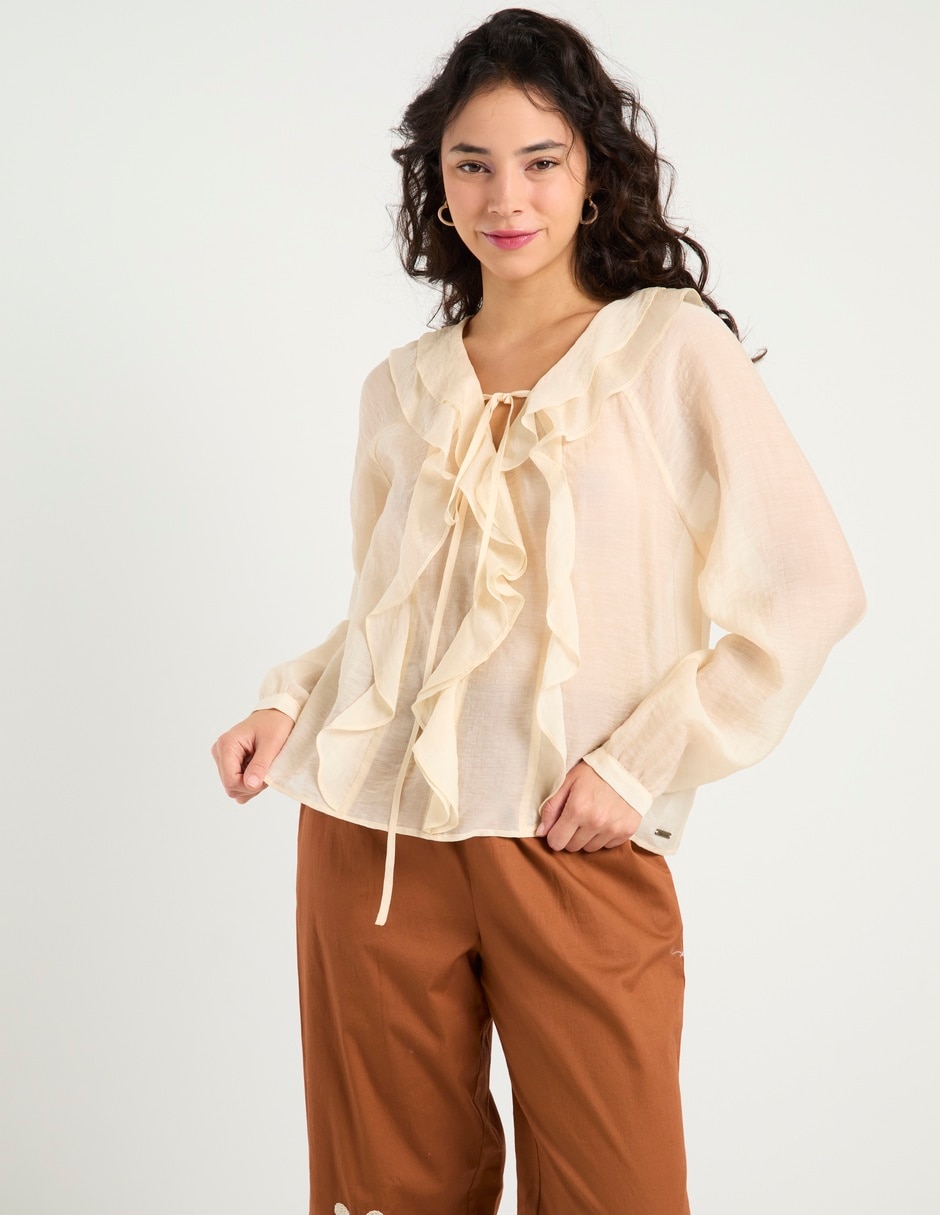 Blusa manga larga para mujer 7
