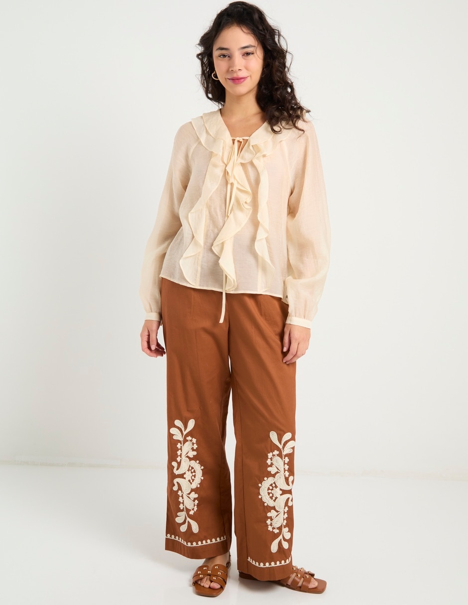 Blusa manga larga para mujer 8