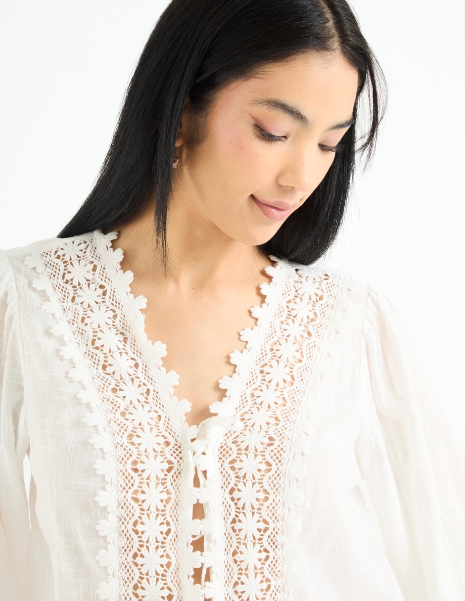 Blusa manga larga para mujer 8