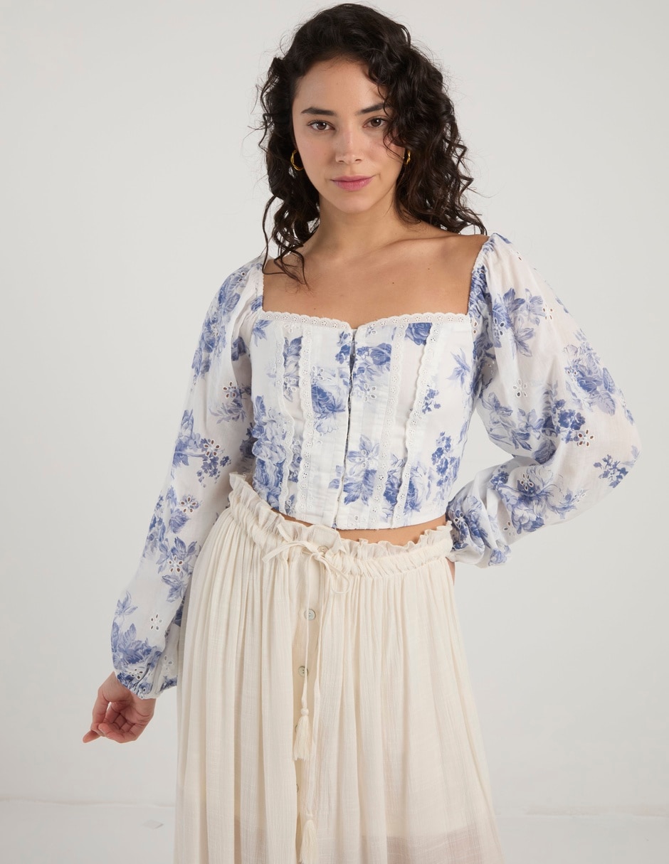 Blusa manga larga para mujer 1