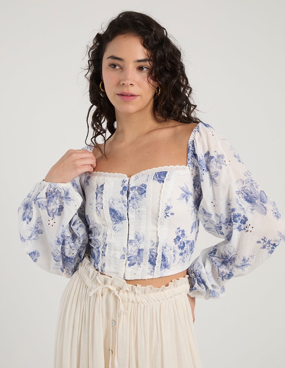 Blusa manga larga para mujer 7