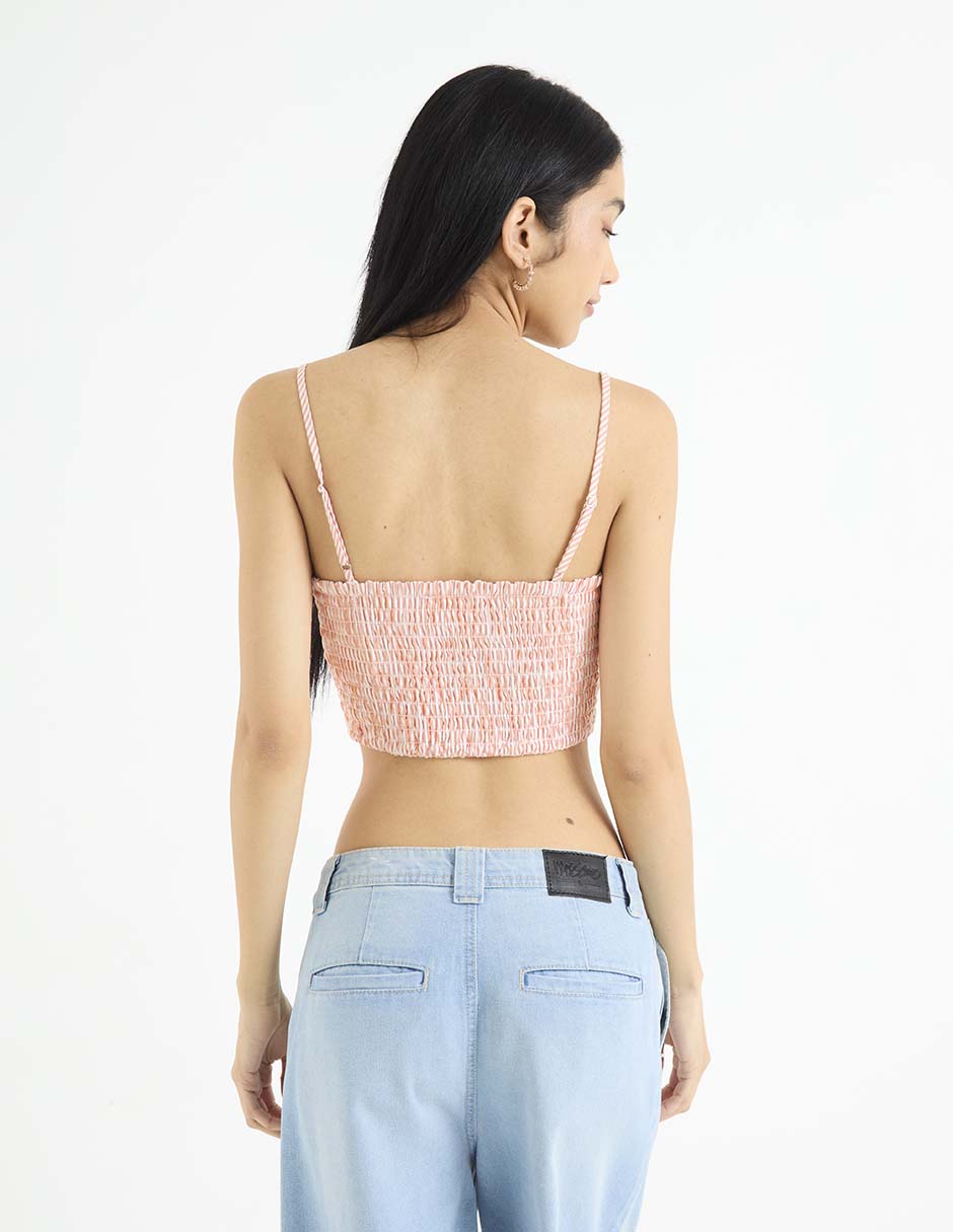 Top That'S It escote corazón tirante ajustable