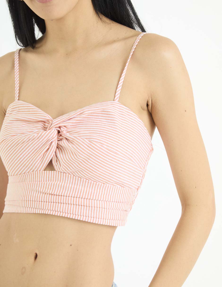 Top That'S It escote corazón tirante ajustable