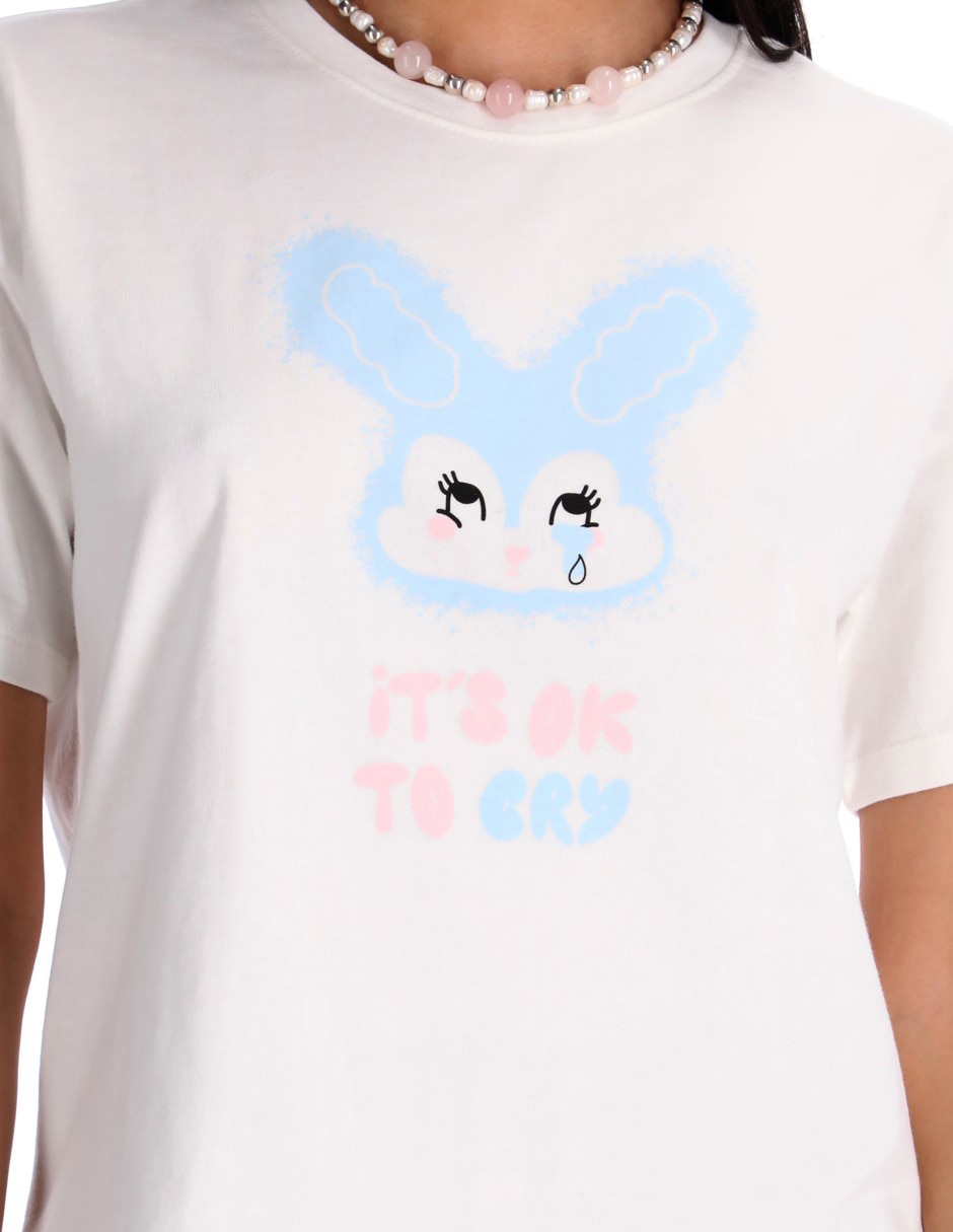 Playera manga corta Me & My Friends cuello redondo mujer 3