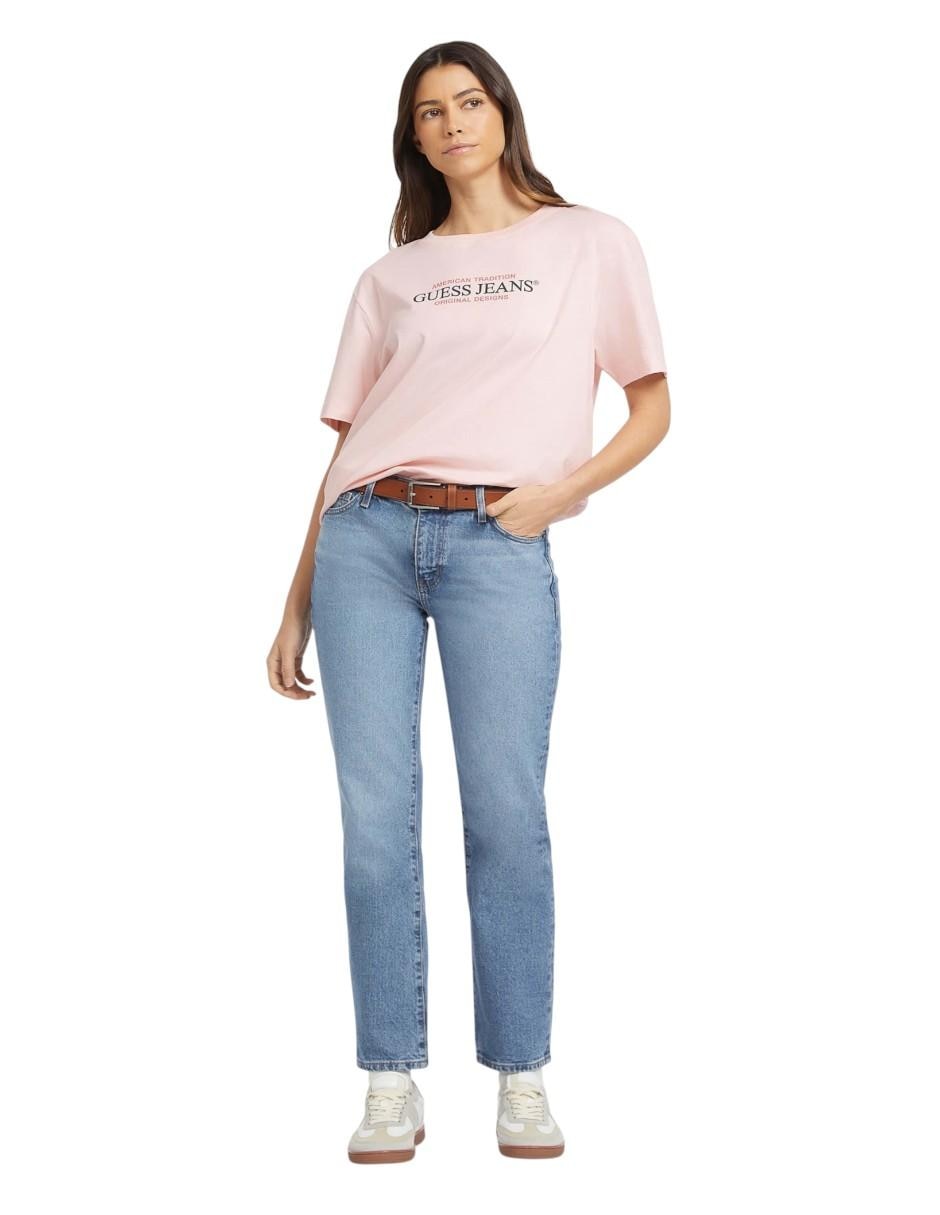 Playera manga corta cuello redondo para mujer 4