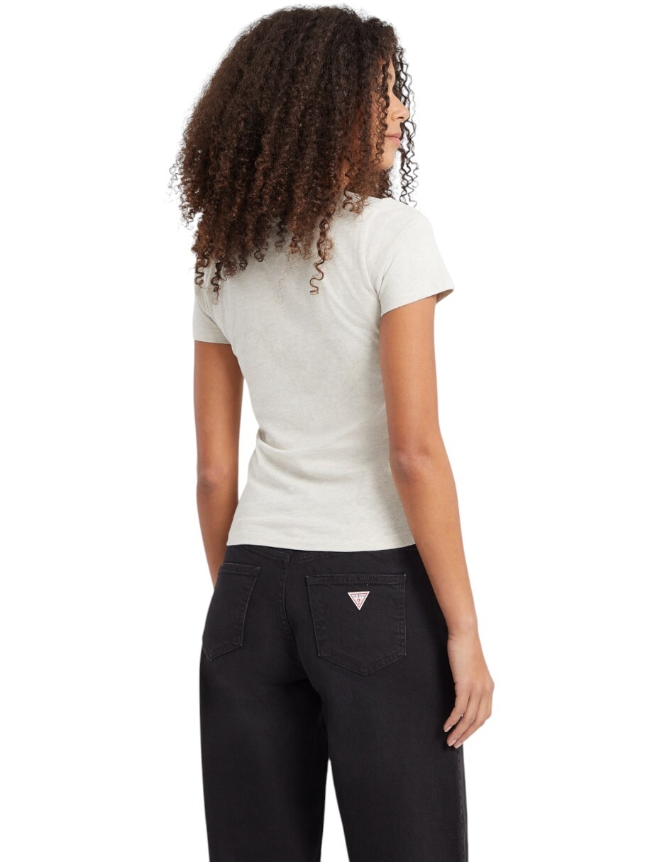Playera manga corta cuello redondo para mujer 2