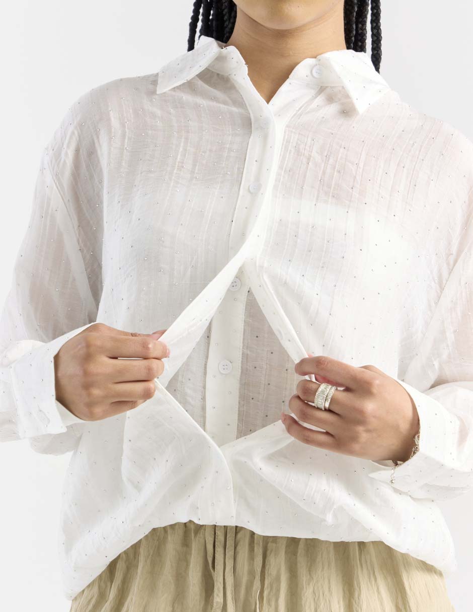 Blusa camisera manga larga para mujer 7