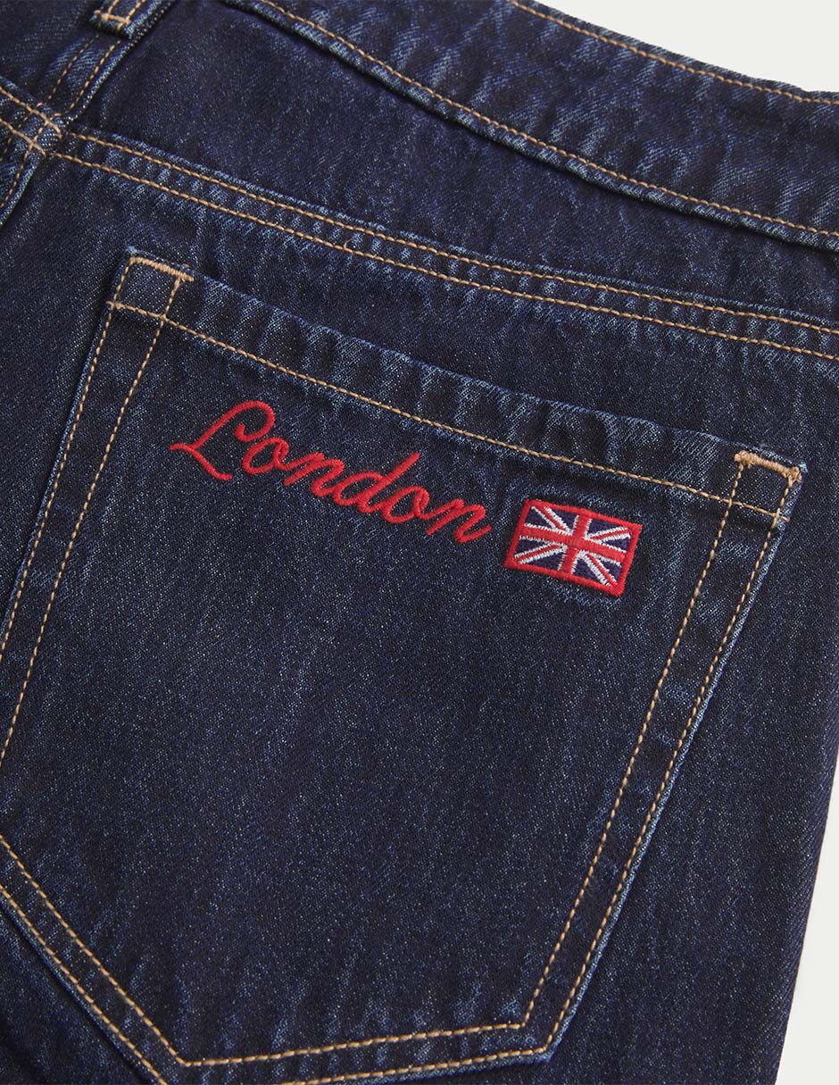 Jeans baggy Hollister Ki355-5569-275 corte cadera para mujer