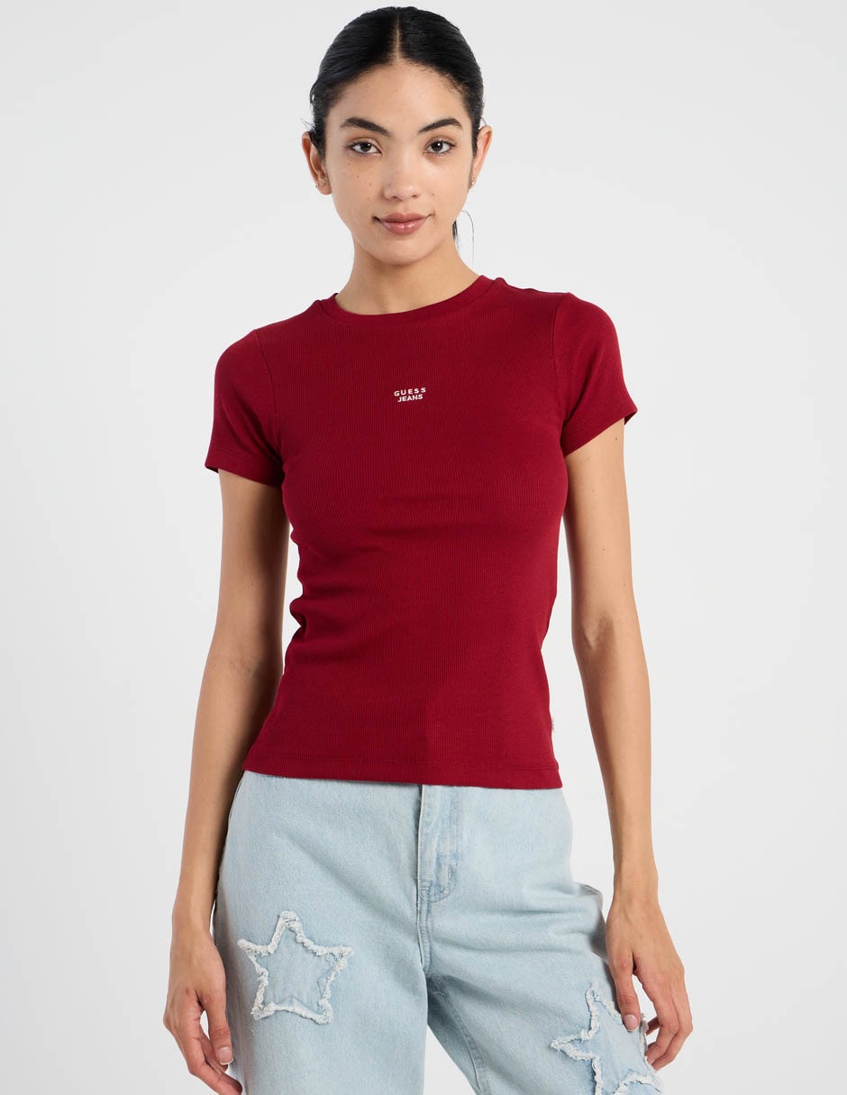 Top cuello redondo