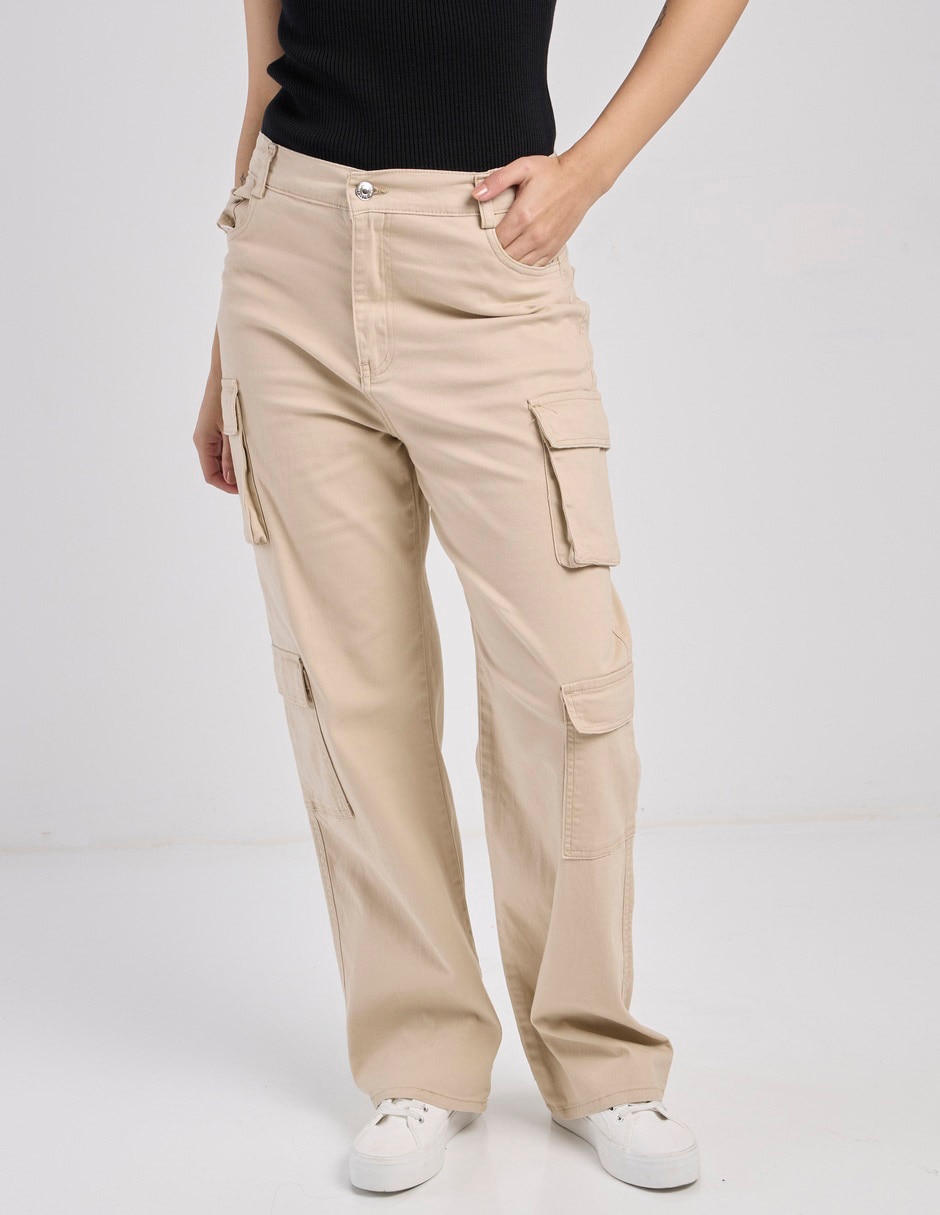 Pantalón cargo straight para mujer 1