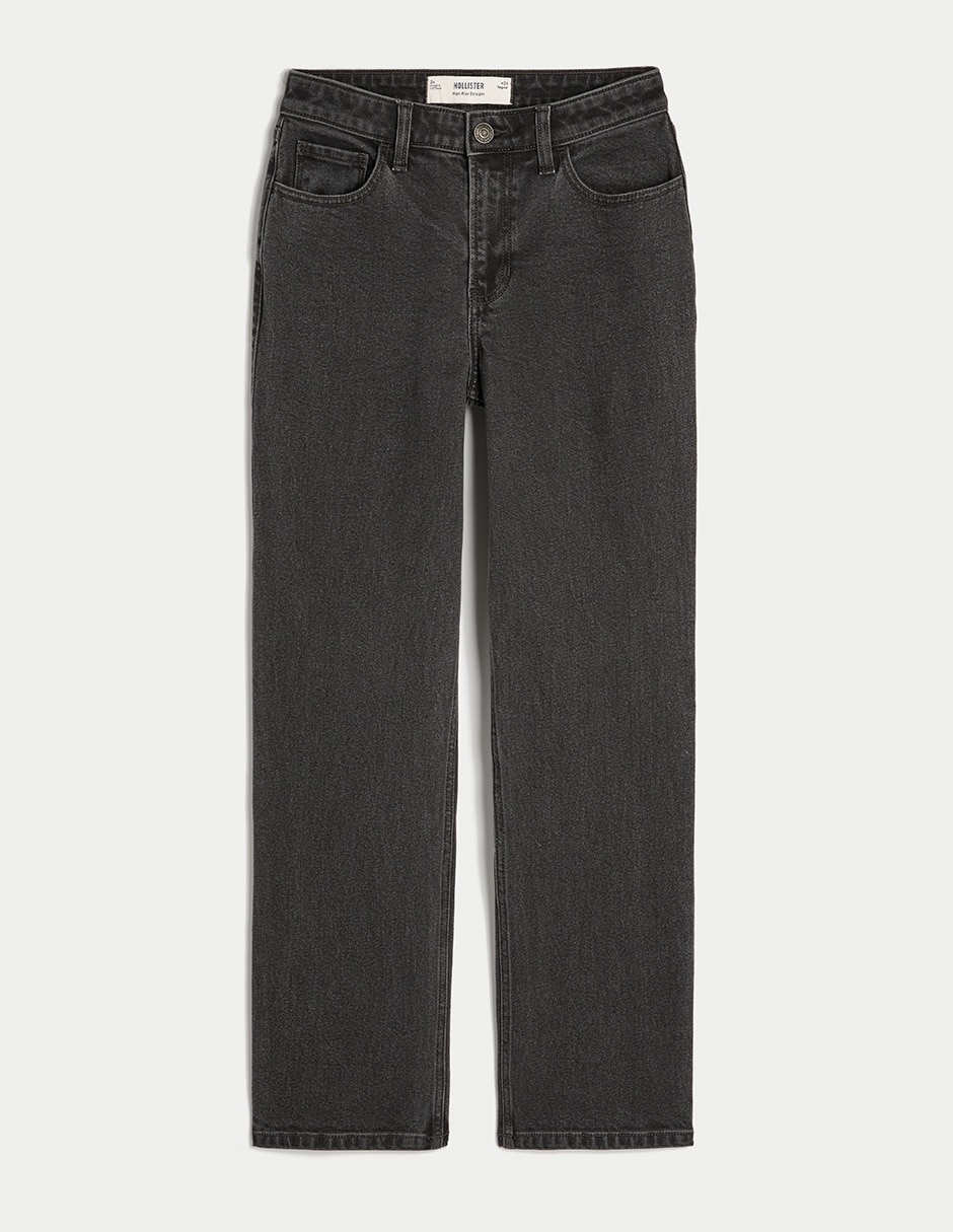 Jeans straight Hollister Ki355-5288-977 corte cintura para mujer
