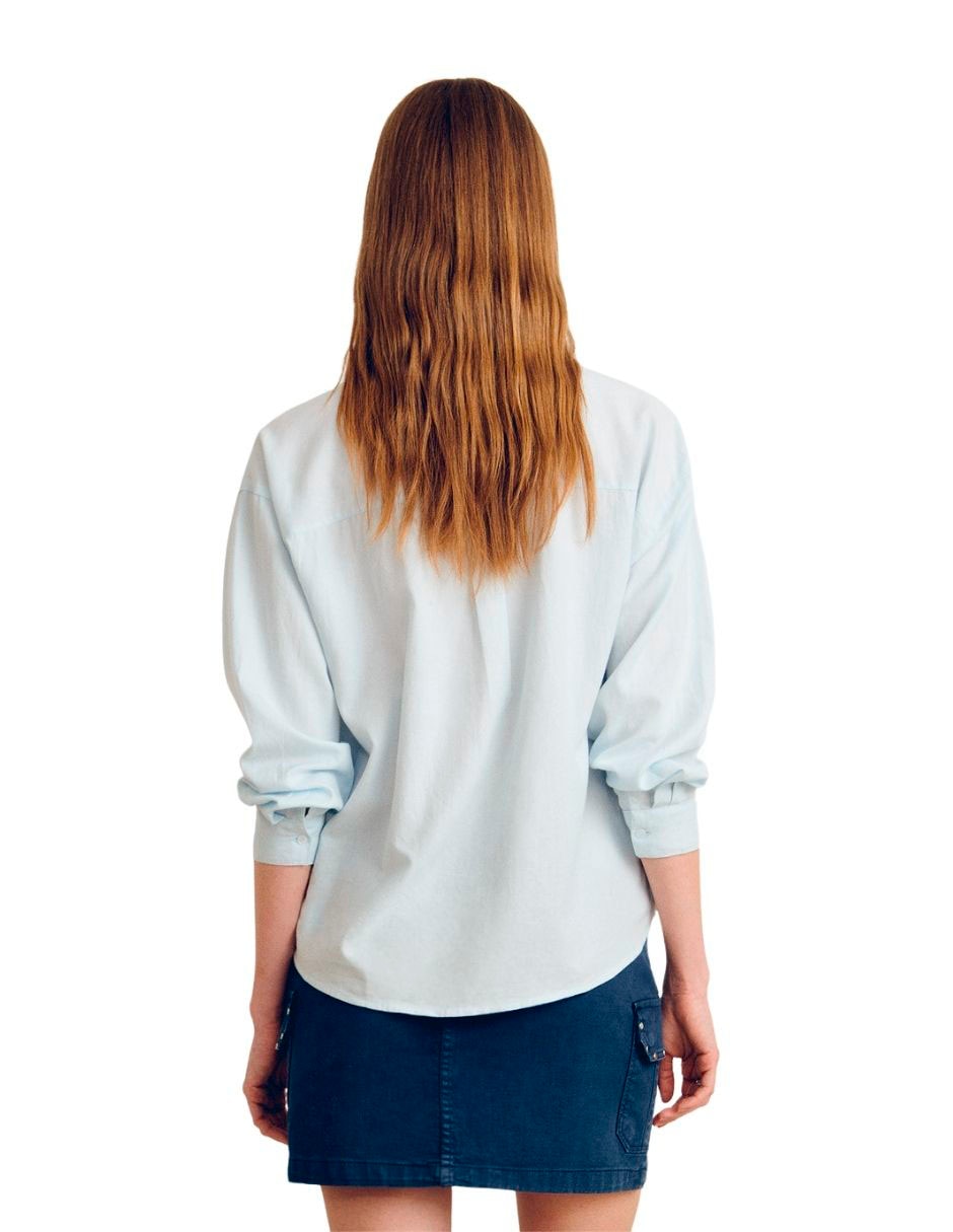 Blusa camisera manga larga para mujer 6