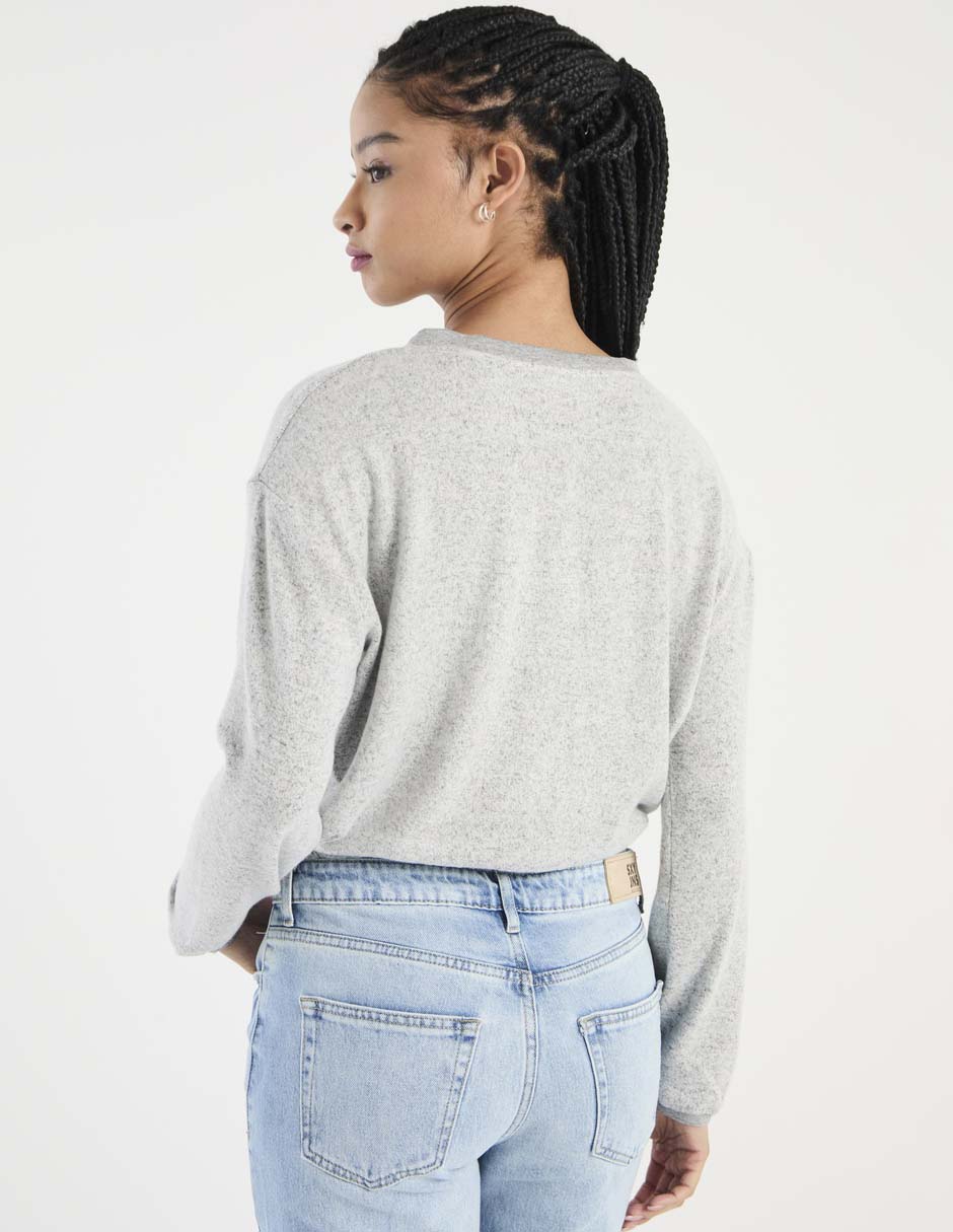 Suéter cuello v para mujer 4