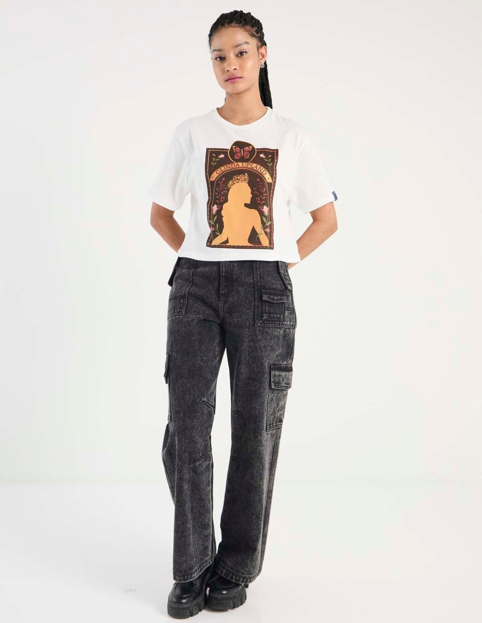 Playera manga corta Tee Bar cuello redondo para mujer